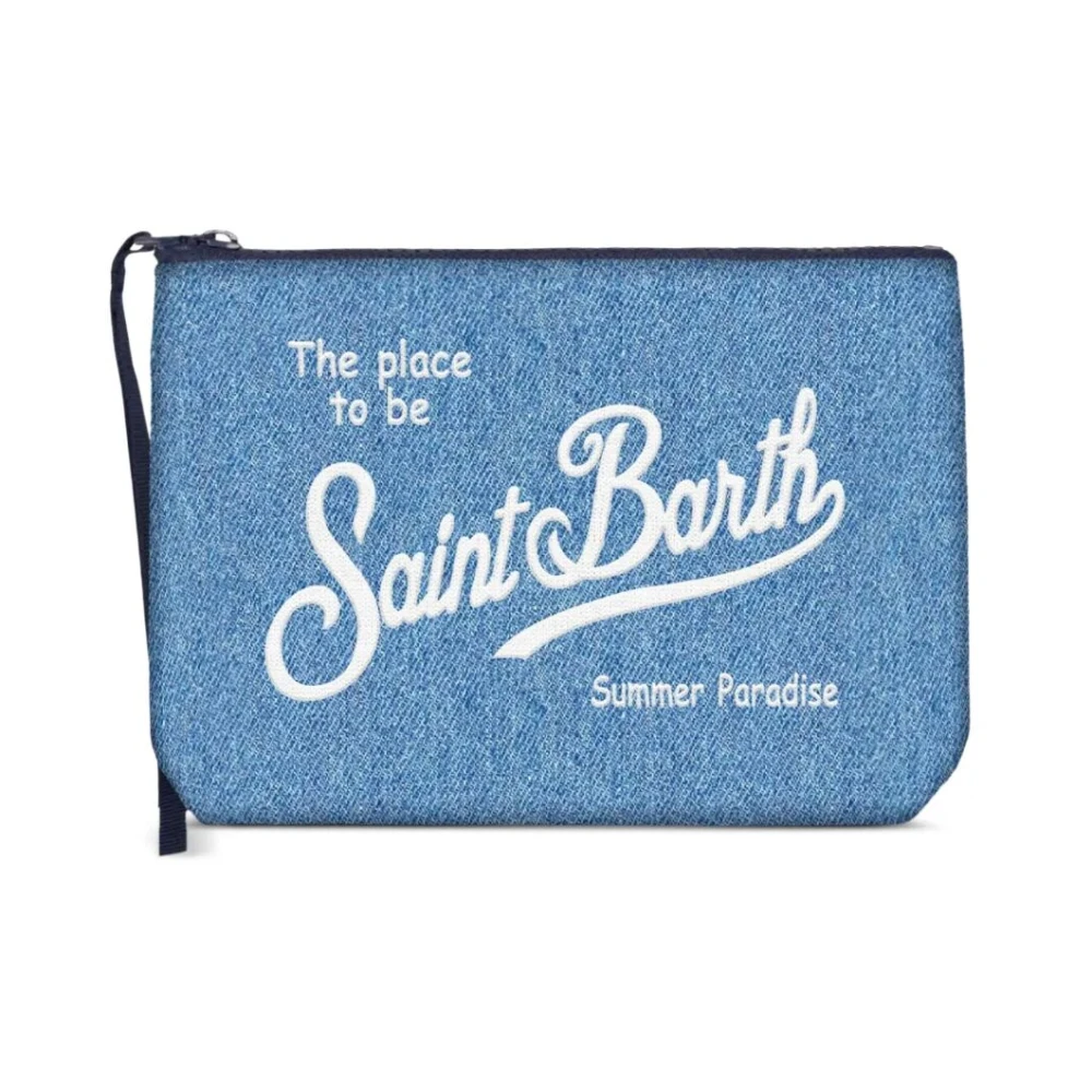 Mc2 Saint Barth Women's Blue Clutches, One Size, Aline Pouch