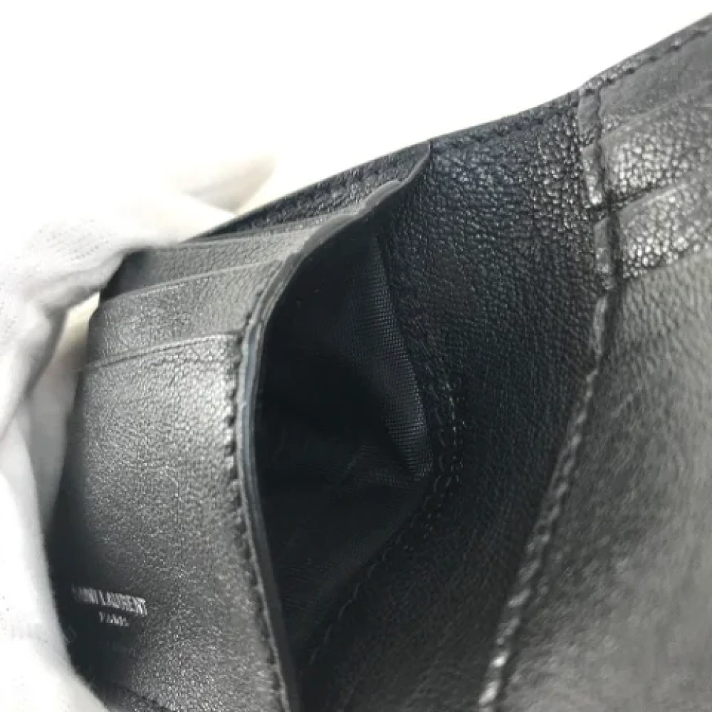 Yves Saint Laurent Vintage Pre-owned Leather wallets Black Heren