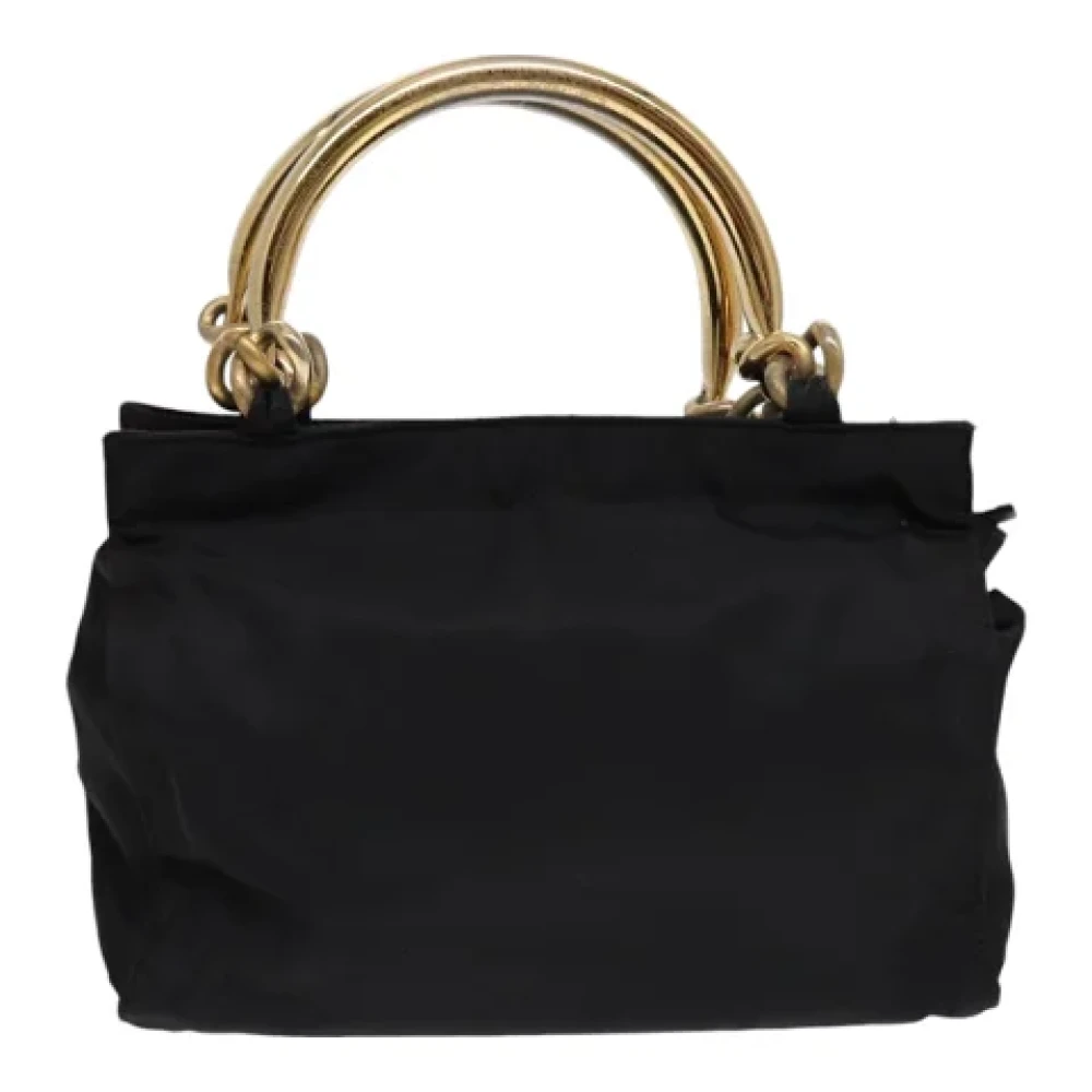 Prada Vintage Pre-owned Nylon handbags Black Dames