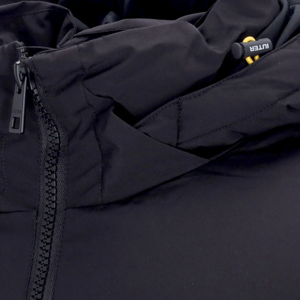 Iuter Zwarte Puffer Donsjas met Verstelbare Capuchon Black Heren