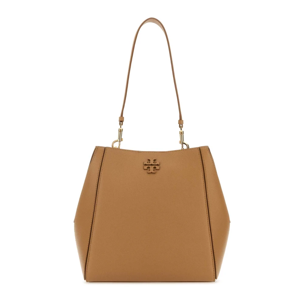 TORY BURCH Stijlvolle Camel Leren Handtas Brown Dames