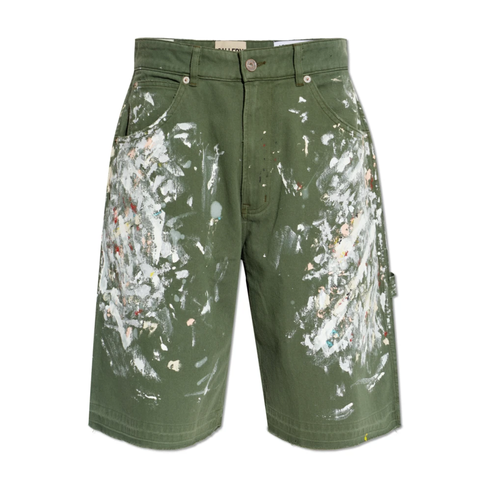 Gallery Dept. Green Denim Shorts, Male, W31, Vintage-Effect Denim Shorts