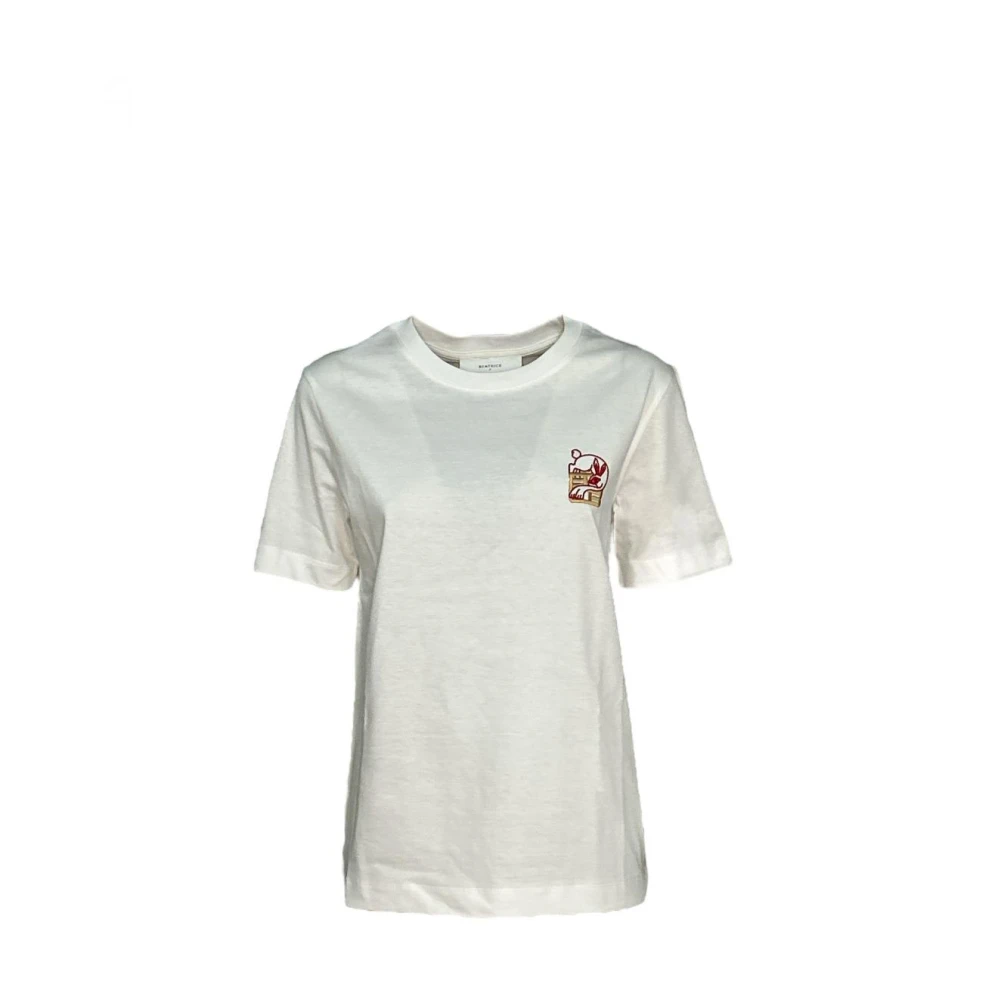 Beatrice .b Katoenen T-shirt met korte mouwen White Dames