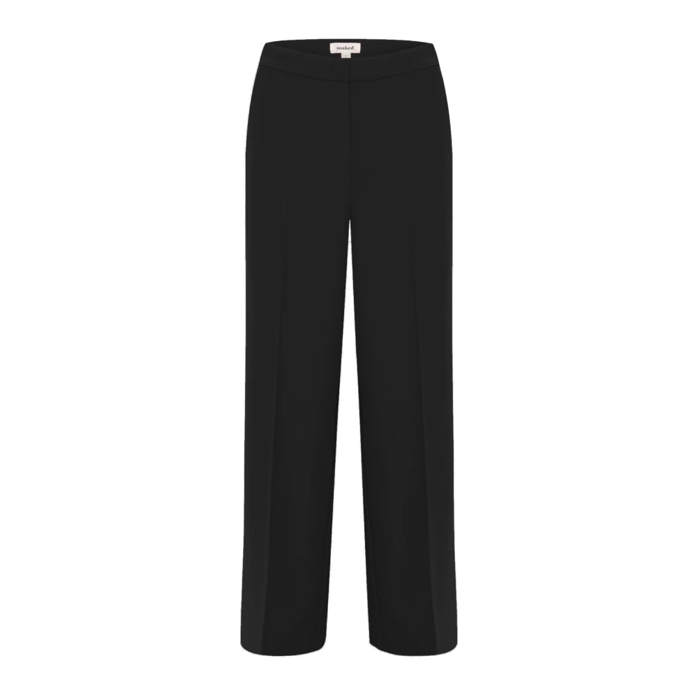 Soaked In Luxury Women's Black Wide Leg Trousers - Wide Trousers - Xl - Trousers