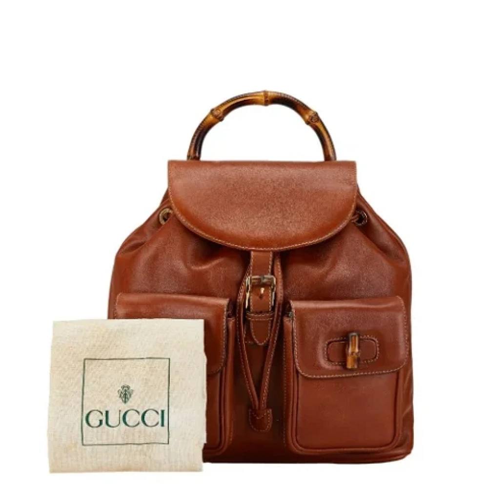 Gucci Vintage Pre-owned Leather shoulder-bags Brown Dames