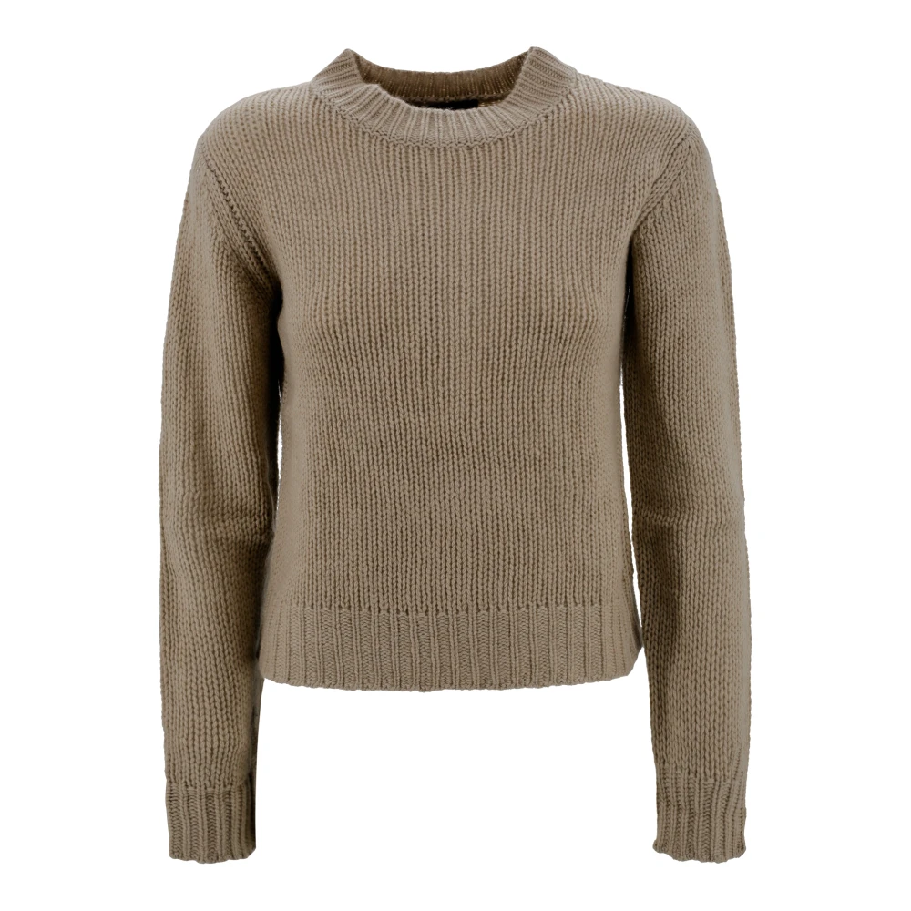 Max Mara Weekend Kasjmier Crew-neck Sweater Beige Dames