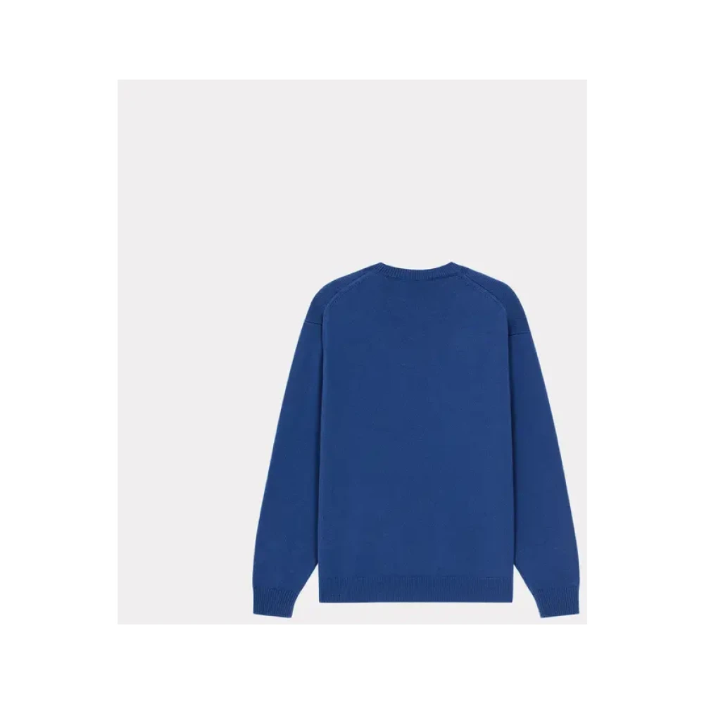Kenzo Blauwe Bloem Crest Sweater Blue Heren