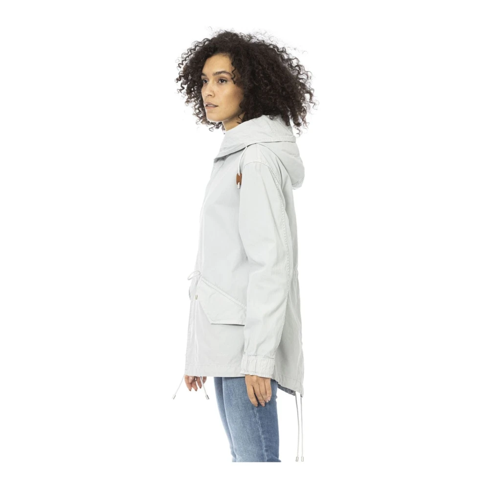Mr&Mrs Italy Korte Parka Jas met Verstelbare Capuchon Gray Dames