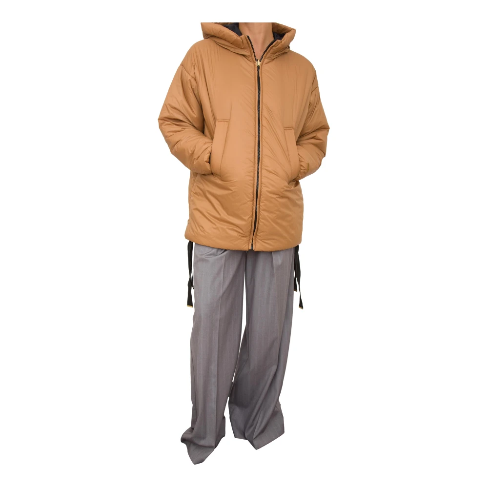 Twinset Kameel Caban Jas Brown Dames