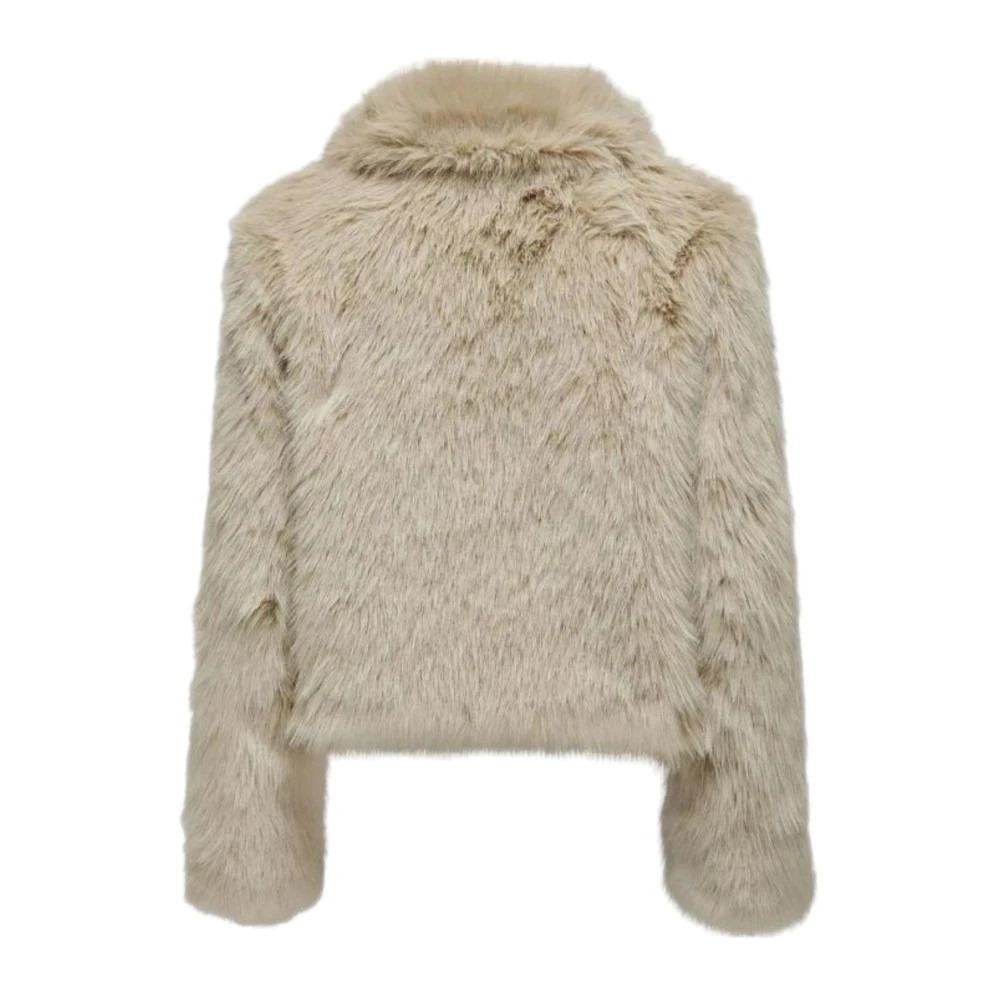 Only Beige Reverskraag Jas Herfst Winter Beige Dames
