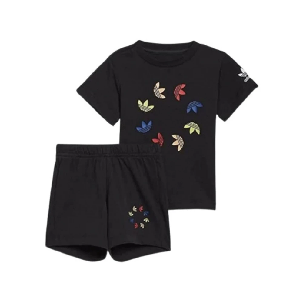 Adidas Sportigt T-shirt och Shorts Set för Barn Black, Unisex