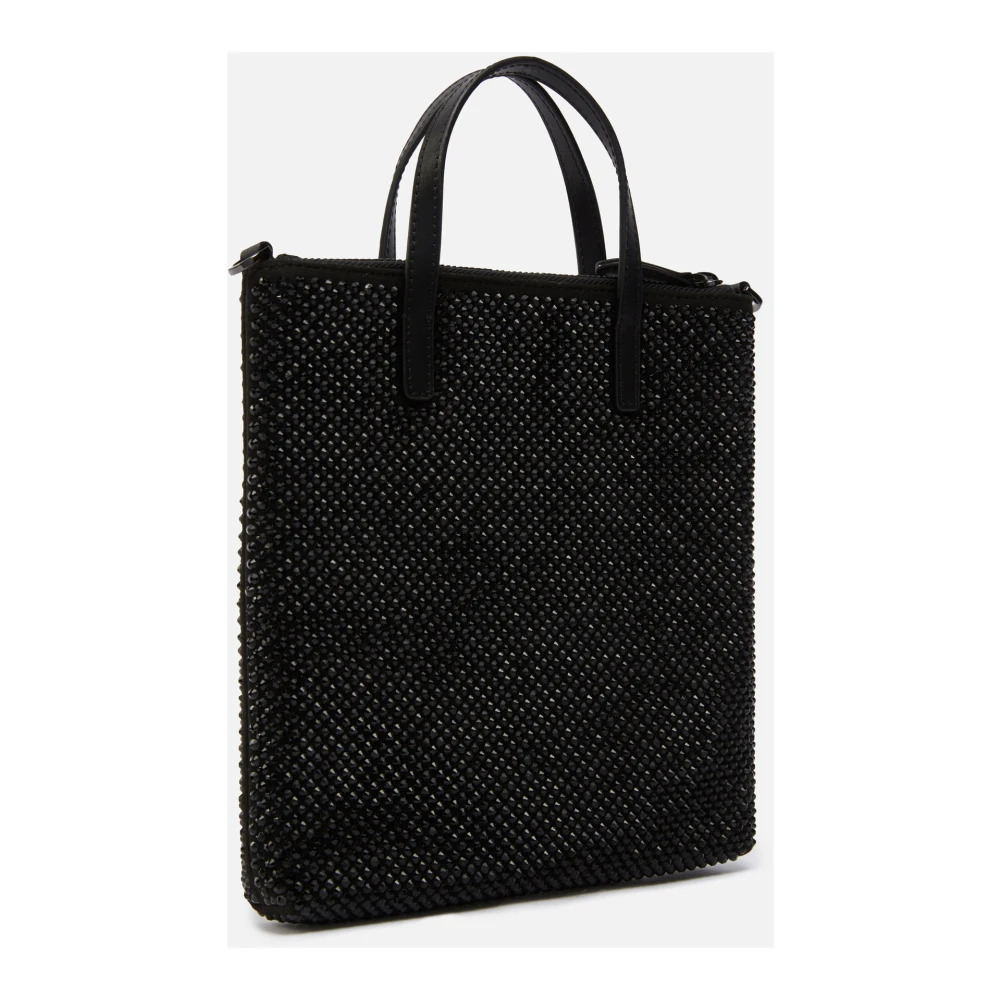 pinko Strass Jewel Mini Shopper Tas Black Dames