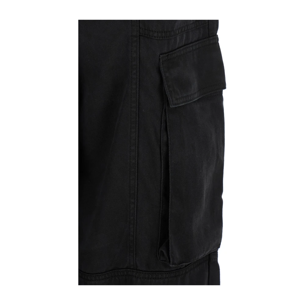 Twinset Zwarte Cargo Broek met Trekkoord Taille Black Dames