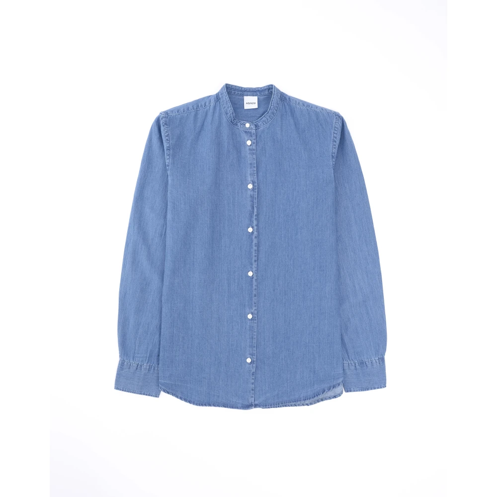 Aspesi Women's Blue Shirts, L, Lightweight Denim Shirt