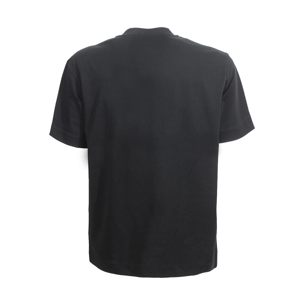 Emporio Armani Zwart T-shirt met borstprint Black Heren