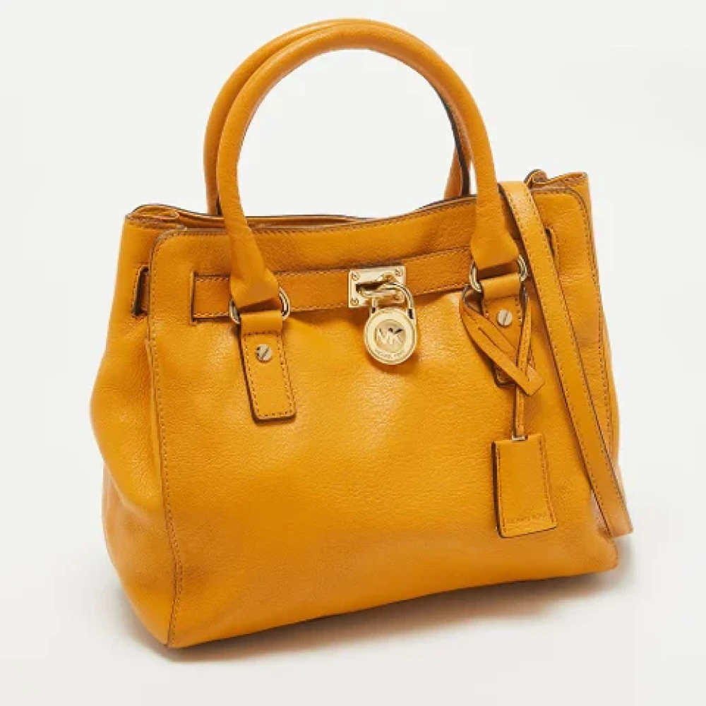 Michael Kors Pre-owned Leather shoulder-bags Yellow Dames