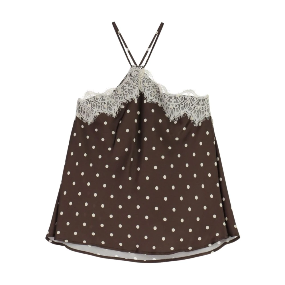 Imperial Women's Brown Sleeveless Tops, Xs, Canotta