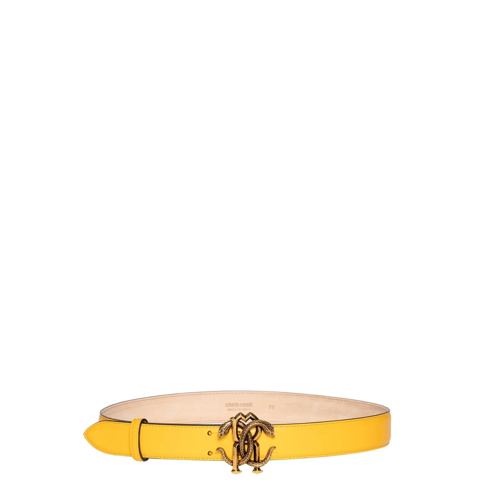 Roberto Cavalli Leren Riem Yellow Dames
