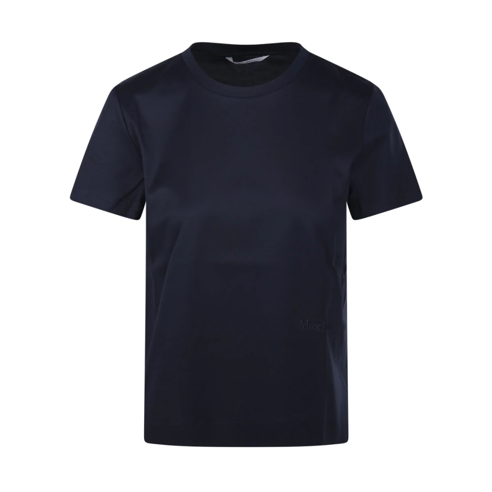 Max Mara Blauwe Nerina Logo T-Shirt Blue Dames