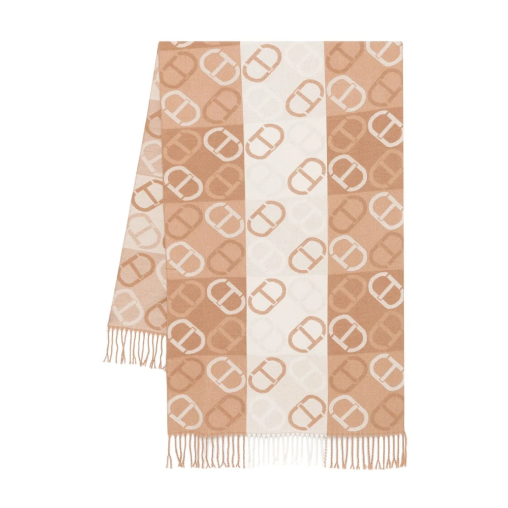 Twinset Beige Sjaal Set Stijlvolle Mode Accessoire Beige Dames