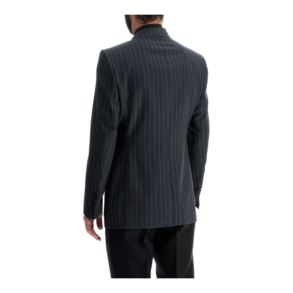 Tom Ford Donkere jas van zuiver wol slim fit Blue Heren