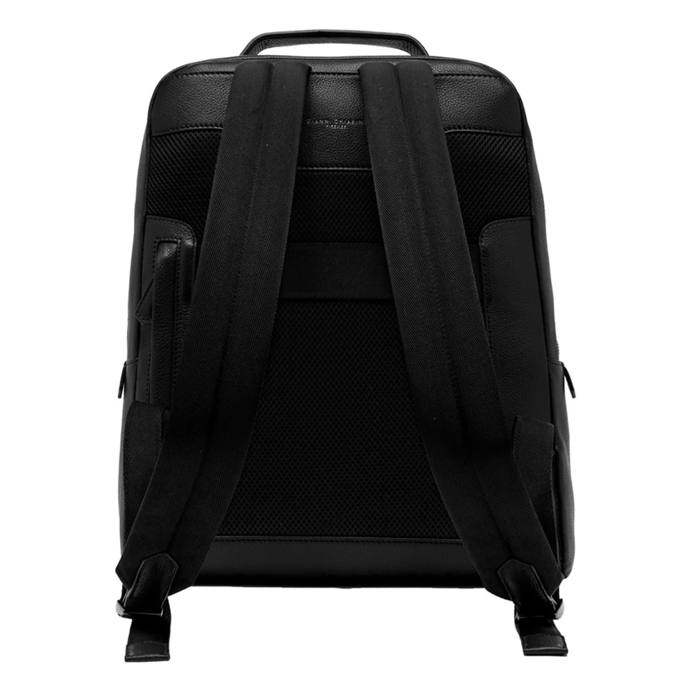 Gianni Chiarini Zwarte Leren Schoudertas Florence Black Heren