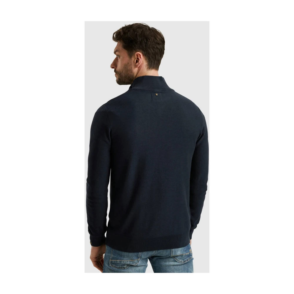 PME Legend Half Zip Katoen Modal Pullover Blue Heren