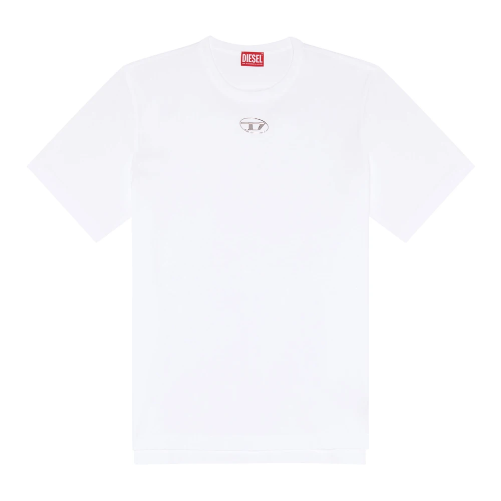 Diesel T-shirt med formsprutat logotyp White, Herr