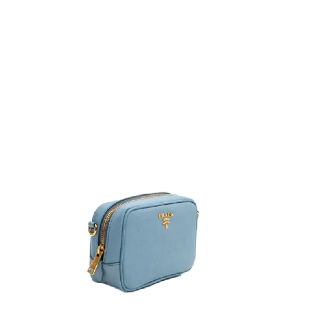 Prada Vintage Pre-owned Leather prada-bags Blue Dames
