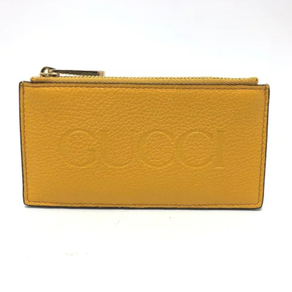Gucci Vintage Pre-owned Leather wallets Yellow Heren