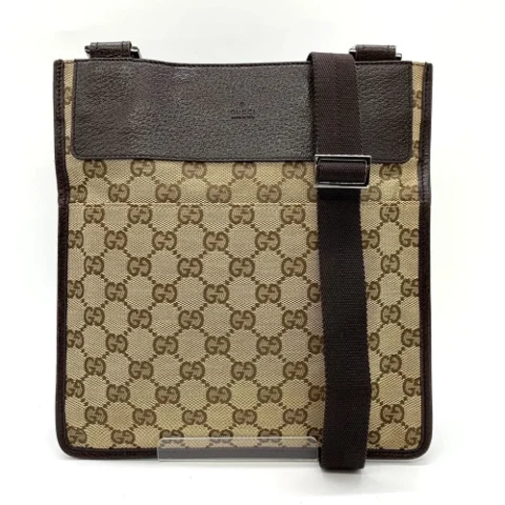 Gucci Vintage Pre-owned Canvas shoulder-bags Brown Dames