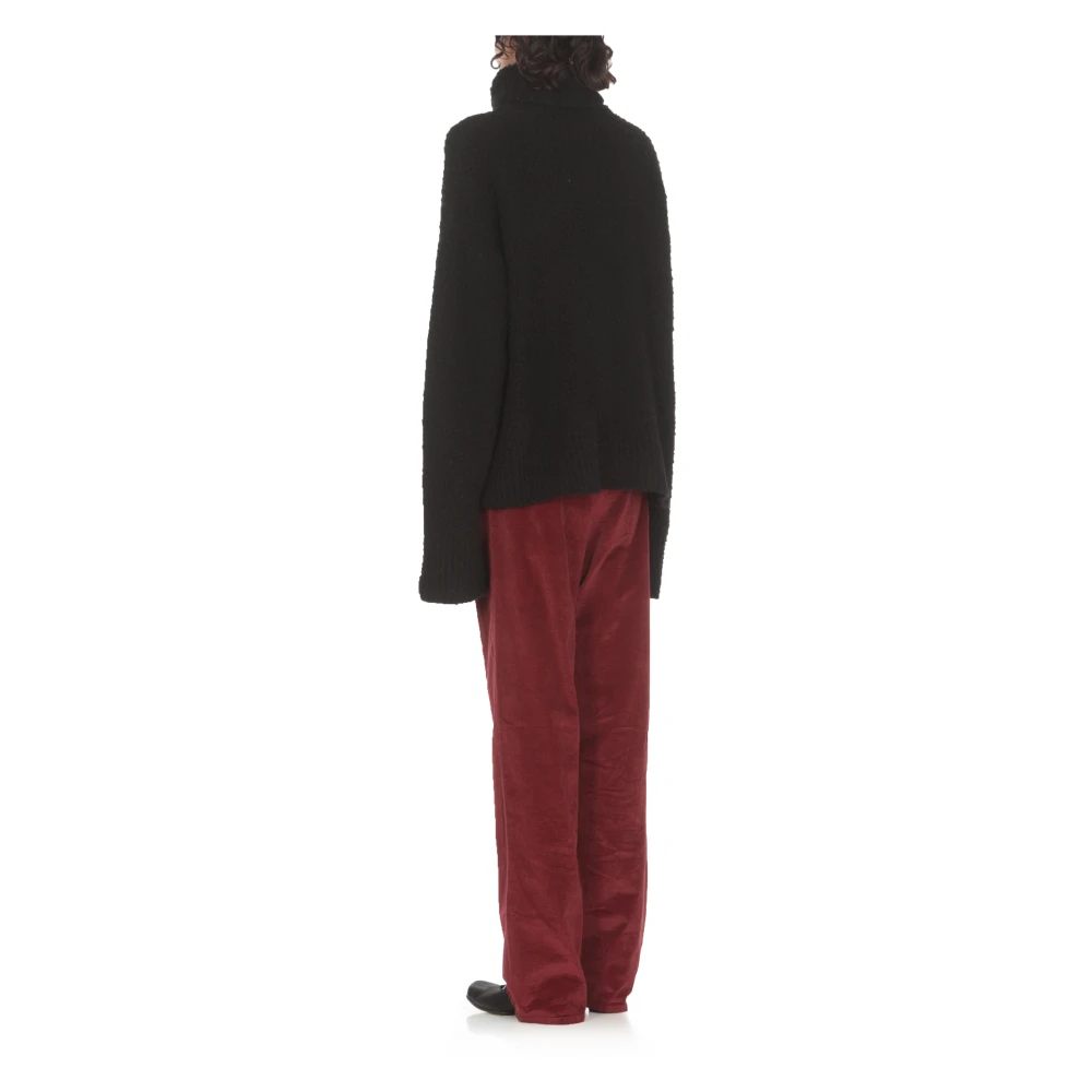 UMA Wang Zwarte Wollen Hoge Hals Trui Black Dames