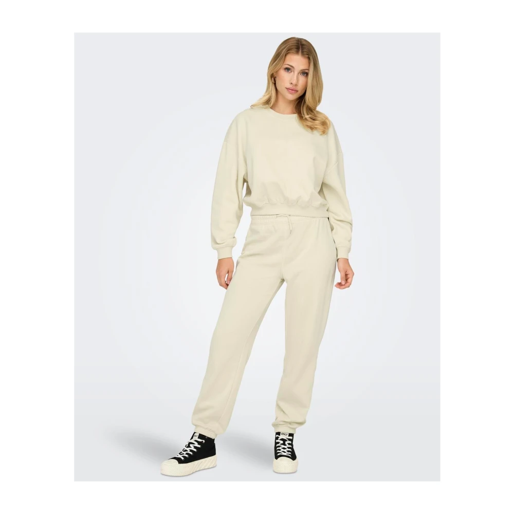 Only Lange mouw ronde hals trui vrouwen Beige Dames