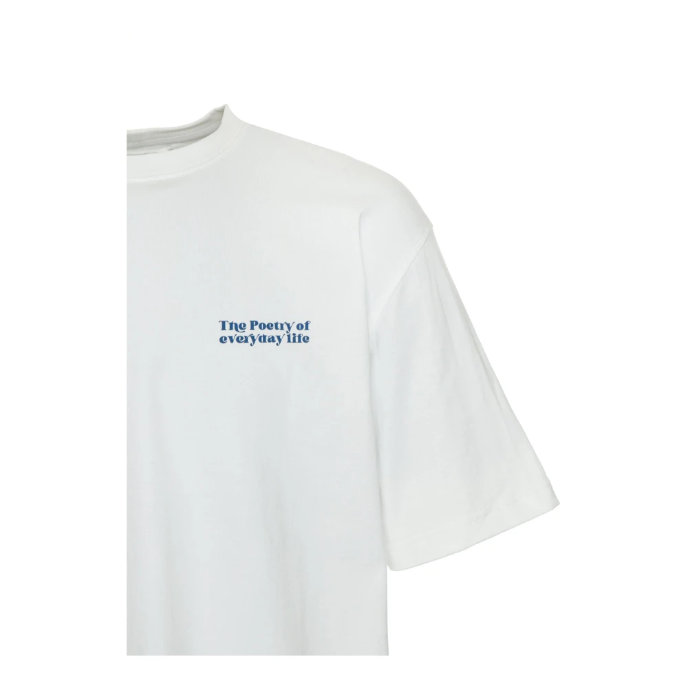 Samsøe Sapoetry T-shirt met unieke prints White Heren