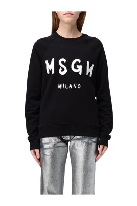 sweatshirt-noir-milano-logo-femme