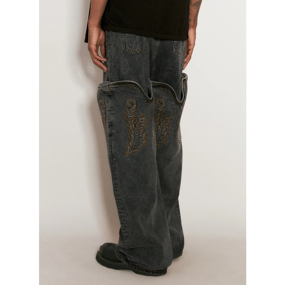 Y Project Cowboy Cuff Jeans Black Heren
