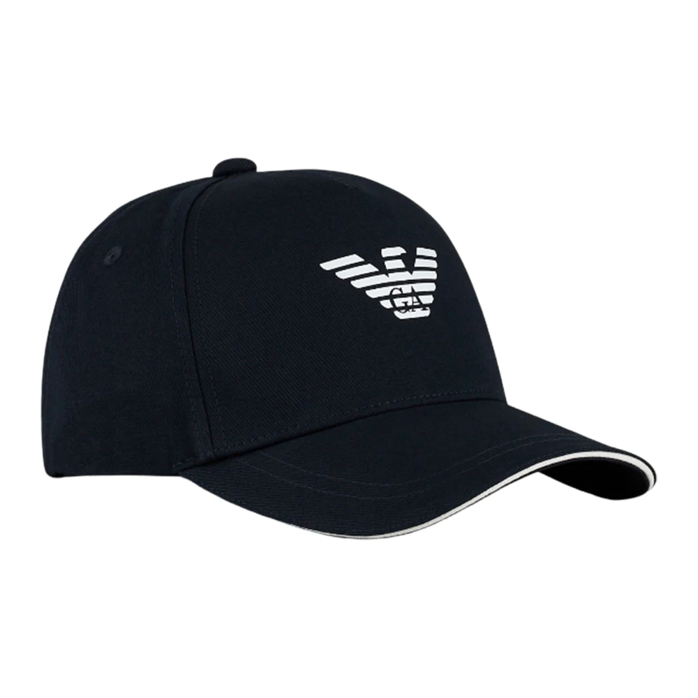 Emporio Armani Unisex Blue Baseball Cap With Iconic Eagle Print