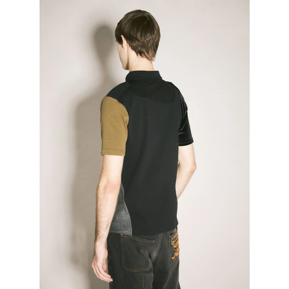 GmbH Patchwork Polo Shirt Green Heren
