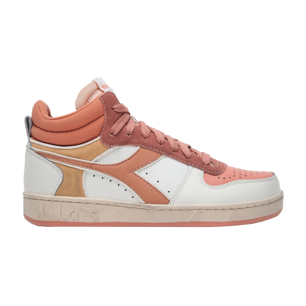 Diadora Women's Orange Magic Basket Demi Icona Wn Sneaker