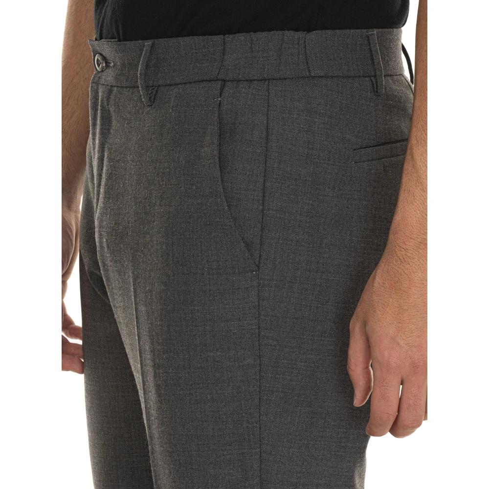 Berwich Elastische Taille Chino met Kleermakerssplit Gray Heren
