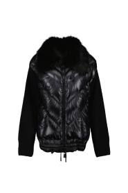 Two-material puffer jacket