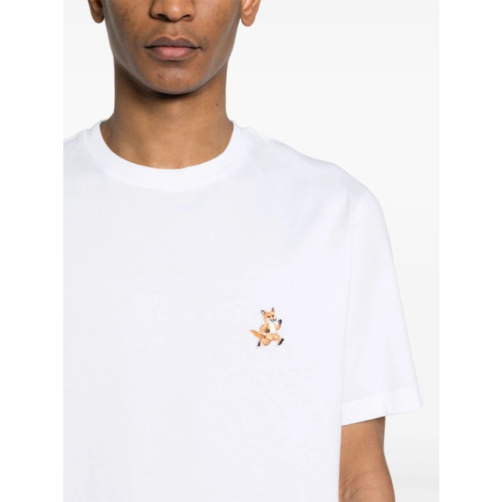 Maison Kitsuné Speedy Fox Crew Neck T-shirt White Heren
