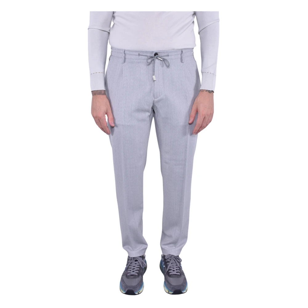 Eleventy Mannelijk Grijs Wollen Jogger