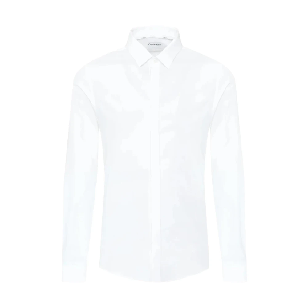 Calvin Klein Moderne Elegantie Poplin Overhemd White Heren