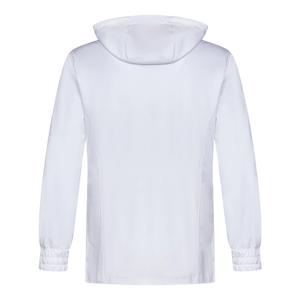 Kiton Witte Hoodie met Rits White Heren