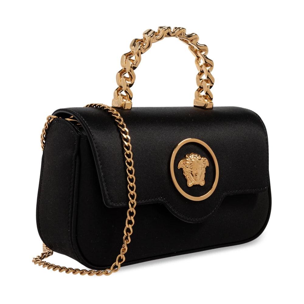 Versace Satijnen schoudertas Black Dames