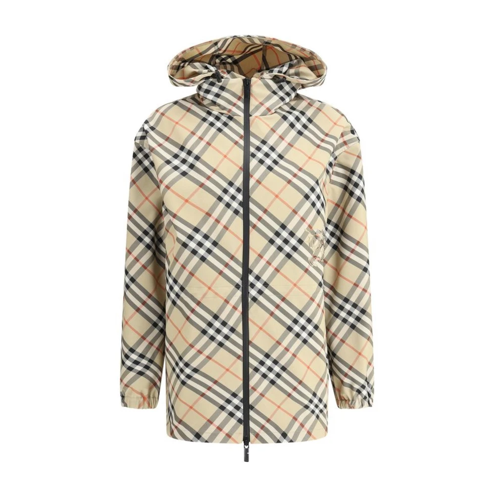 Burberry Archiefruitjes Hoge Kraag Jas Brown Dames