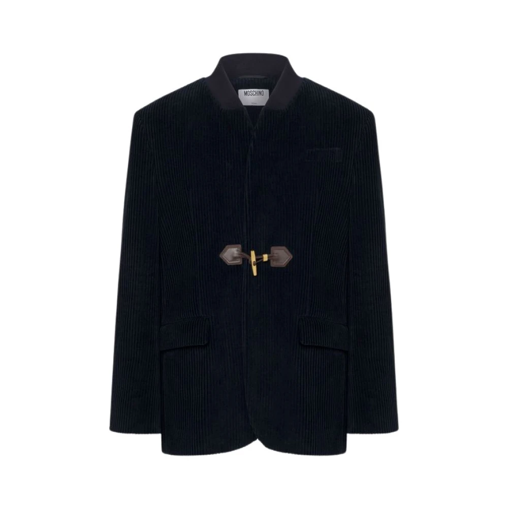 Moschino Men's Blue Corduroy Jacket