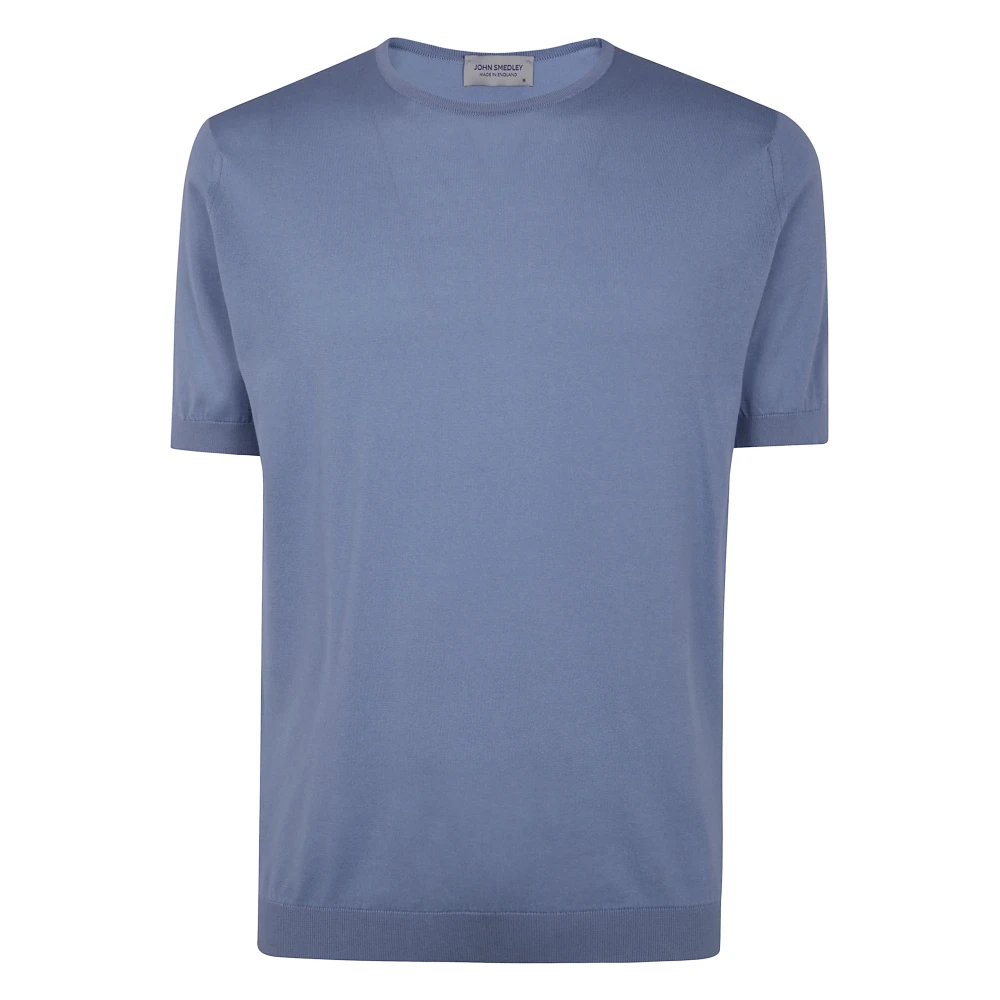 John Smedley Korte mouwen ronde hals T-shirt Blue Heren