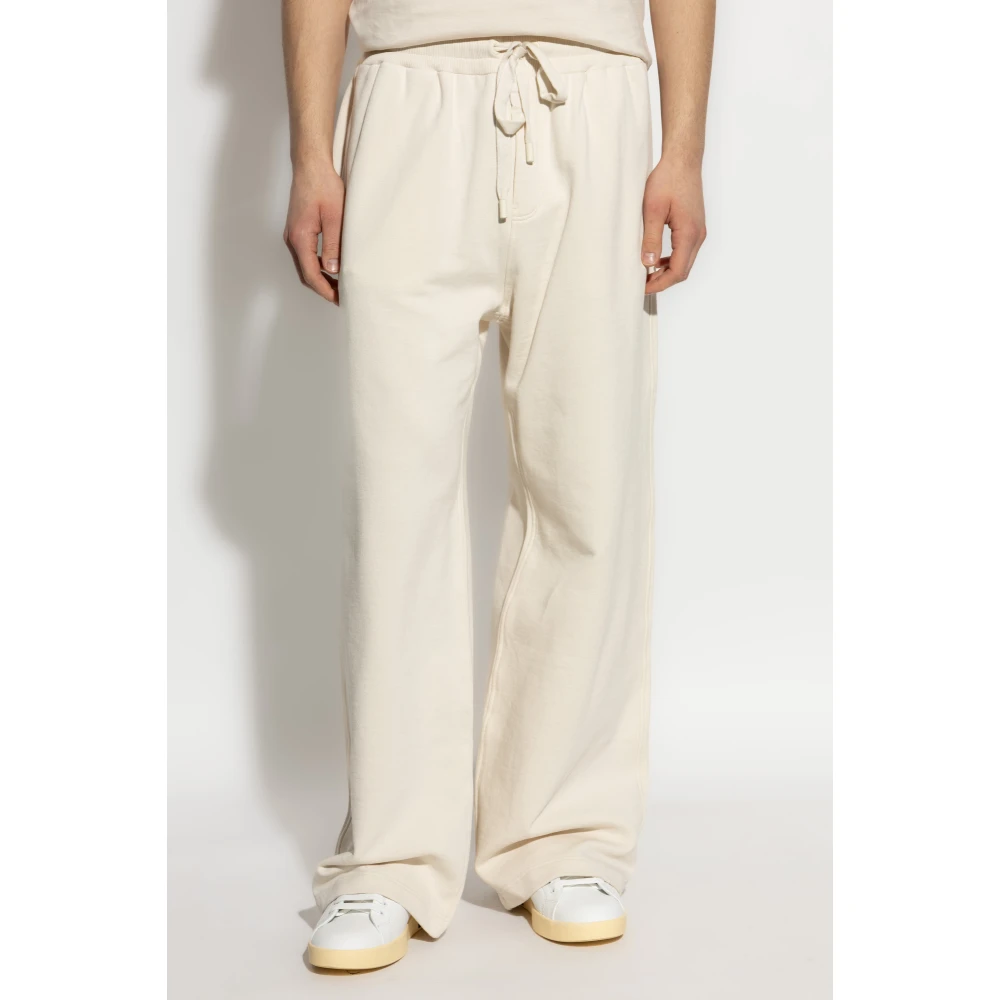 Dolce & Gabbana Sweatpants met rechte pijpen Beige Heren